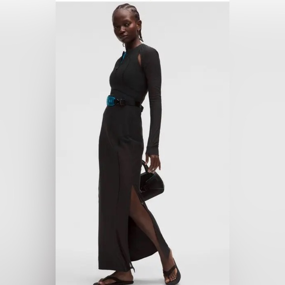 lululemon athletica Dresses & Skirts - LULULEMON Mesh Cutout Long-Sleeve Dress Slnsh Collection